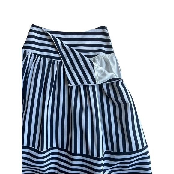 Anthropologie Maeve Striped High Seas High Waist Navy Blue White Skirt Sz XS - Picture 5 of 8